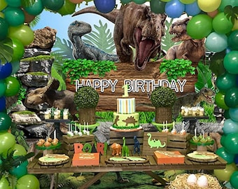 7x5ft Dinosaur Theme Backdrop | Jungle Park | Boys Kids Birthday Party | Dinosaur Backdrop for Party