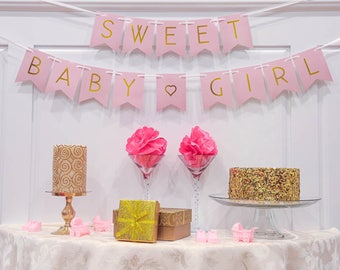 Sweet Baby Girl | Baby Shower Banner | Its a Girl |