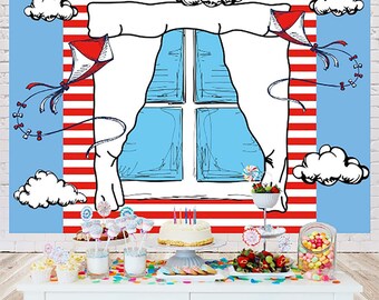 Photo Backgrounds Backdrops 7x5ft Red and White Stripes Dr.Seuss Cat in The Hat Birthday Backdrop for Kids Party Personalized Dessert Tabletop Banner Photo Backgrounds Backdrops 7x5ft Red and White Stripes Dr.Seuss Cat in The Hat Birthday Backdrop for Kids Party Personalized Dessert Tabletop Banner