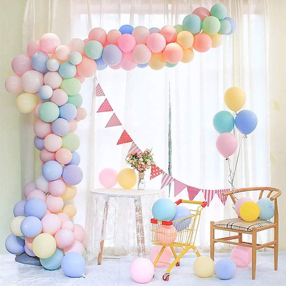 Arche de ballon pastel Ballons pastel Ballons danniversaire Ballons de baby  shower de Pâques Source -  France