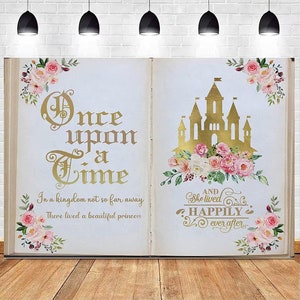 Once Upon A Time Backdrop Banner Baby Shower Princess - Etsy