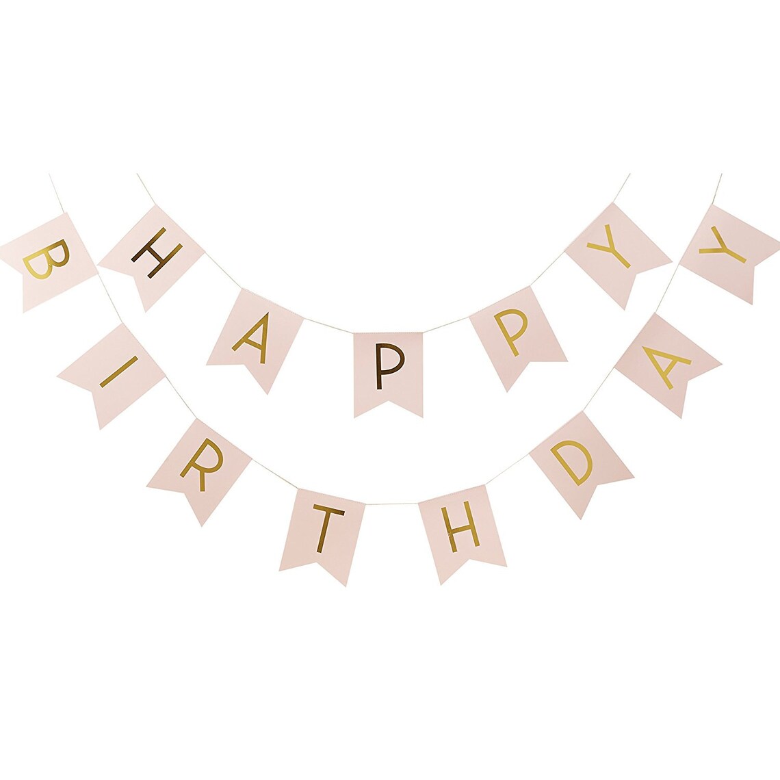 Geburtstags-Banner "11" In Gold & Pink – Aus Glitzer-Karton, Buchstaben Auf Schnur Verschiebbar