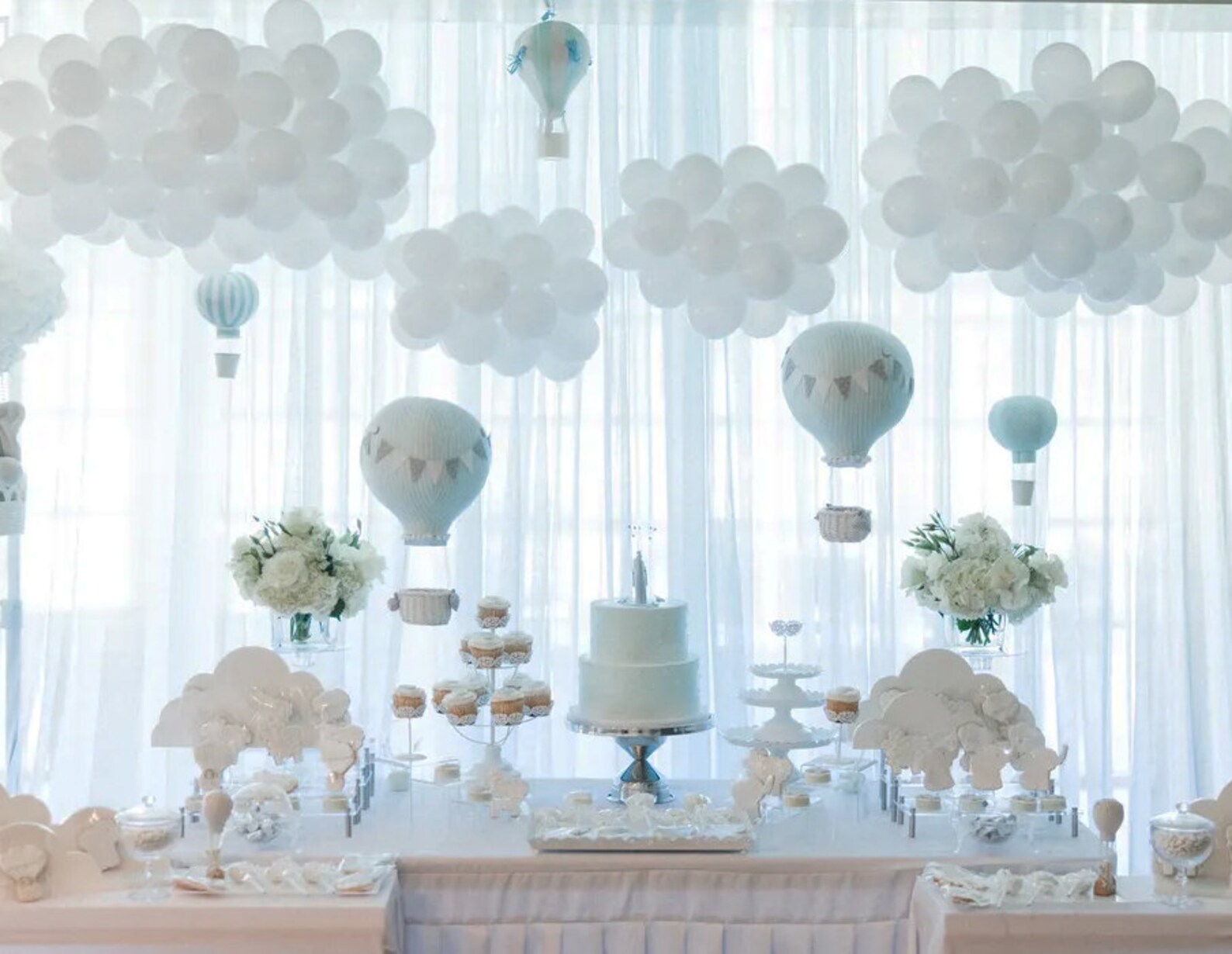 Baby Shower Balloon Clouds Baby Shower Birthday New Baby Etsy