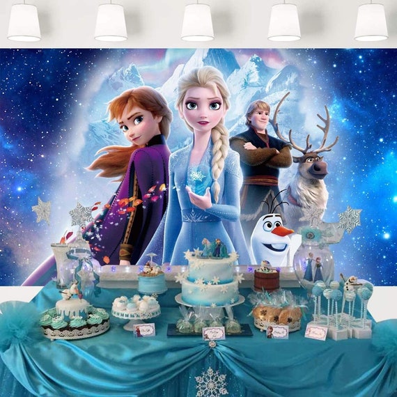 Frozen Backdrop Elsa Princess Party Disney Frozen Theme, Anna