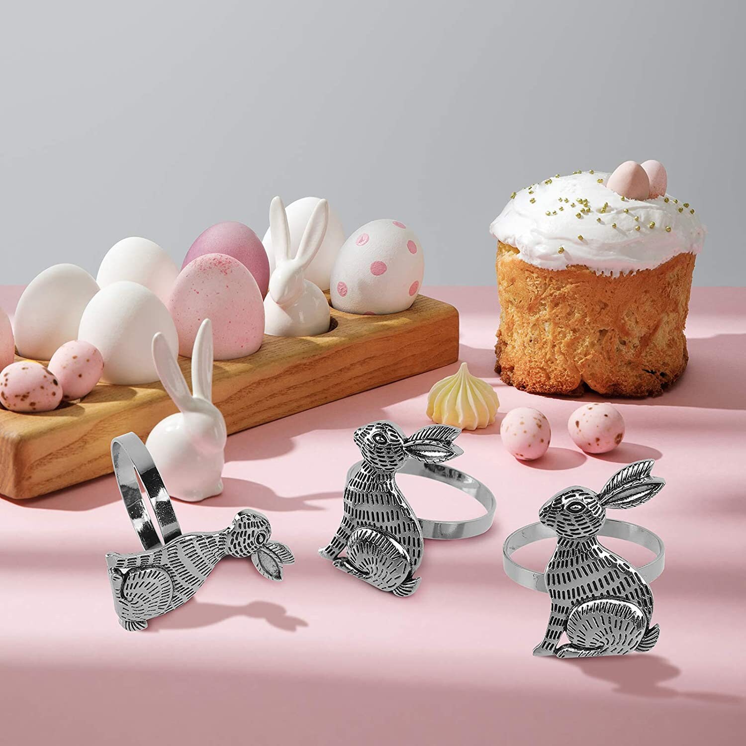 Easter Bunny Napkin Rings Easter Table Decor Spring Napkin Rings