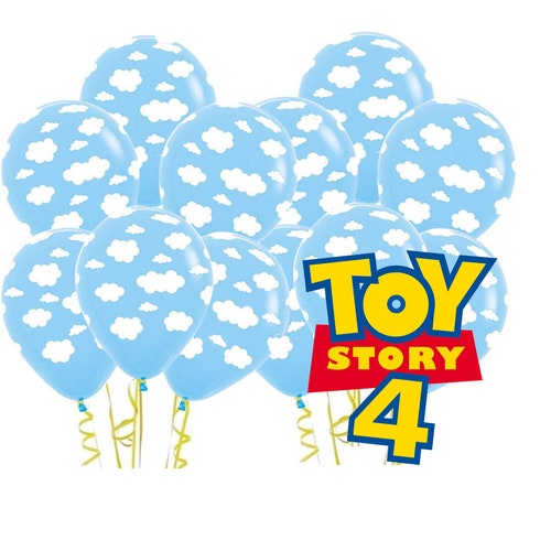 Toy Story Balloons Blue Sky Balloons Birthday Baby Etsy
