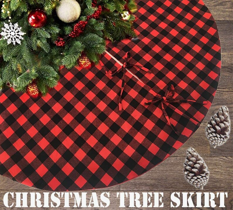 Beautiful Plaid Christmas Tree Skirt Country Christmas Etsy