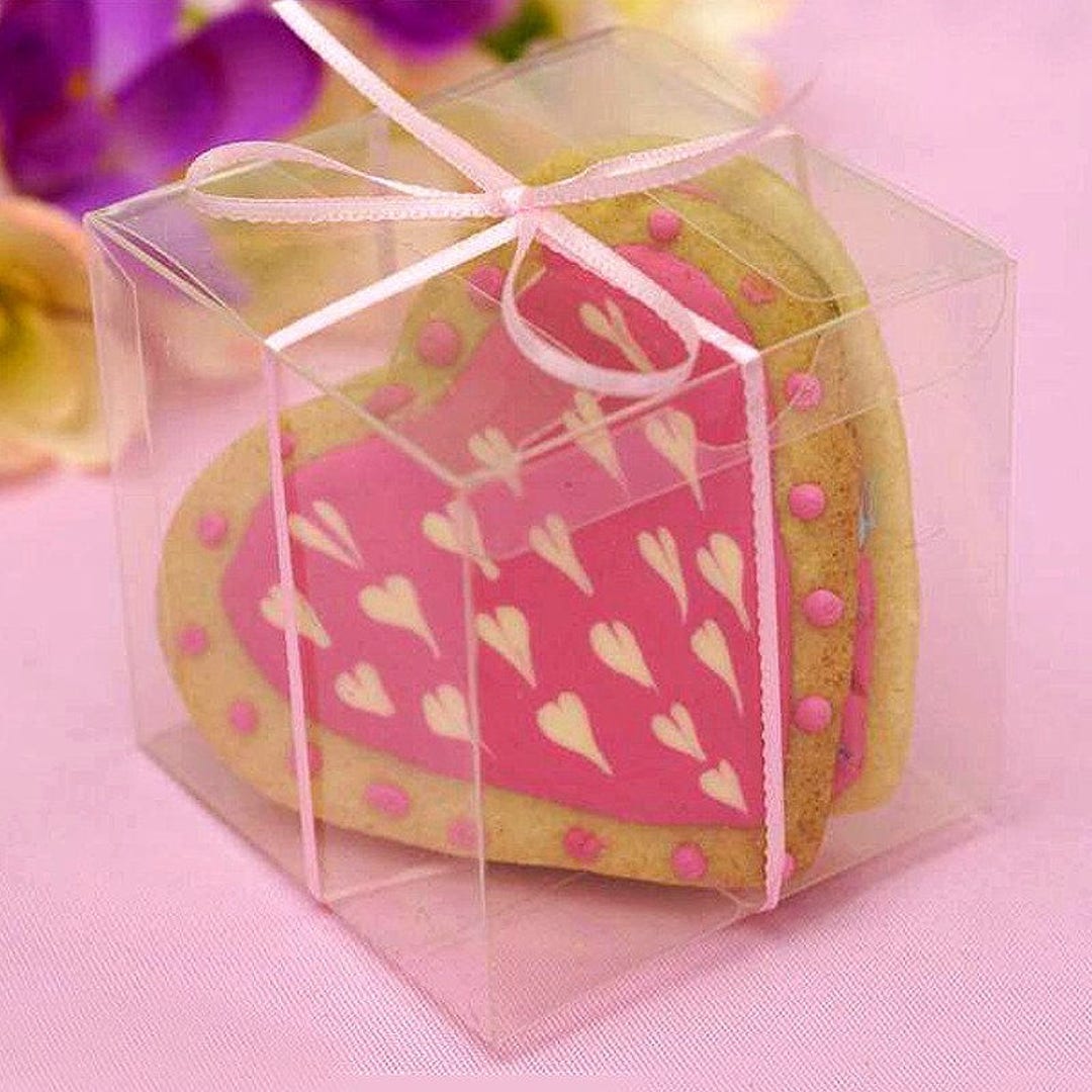 25 Clear Plastic Party Favor Boxes Wedding Favors Baby Shower Favors