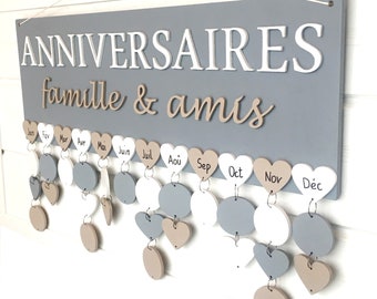 Family Birthday board Family Birthday calendar special dates family reminder perpetual calendar; birthday gift; wedding guests book