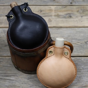 PDF Pattern: Leather costrel/flask/bottle. Files to cut by hand or with a laser!