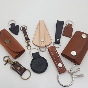 PDF Pattern: 10 leather key holders/key rings/key fobs