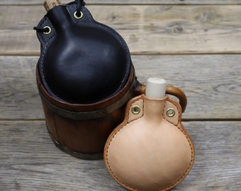 PDF Pattern: Leather costrel/flask/bottle. Files to cut by hand or with a laser!