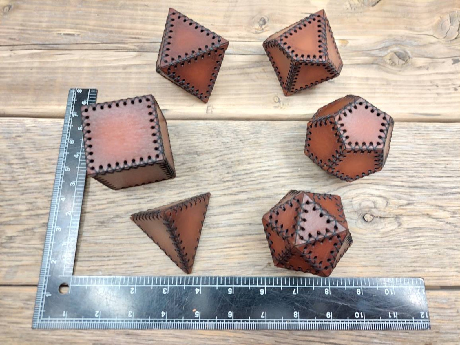 PDF Pattern: Leather D&D Dice Scaled Up. Files to Cut by Hand or With a ...