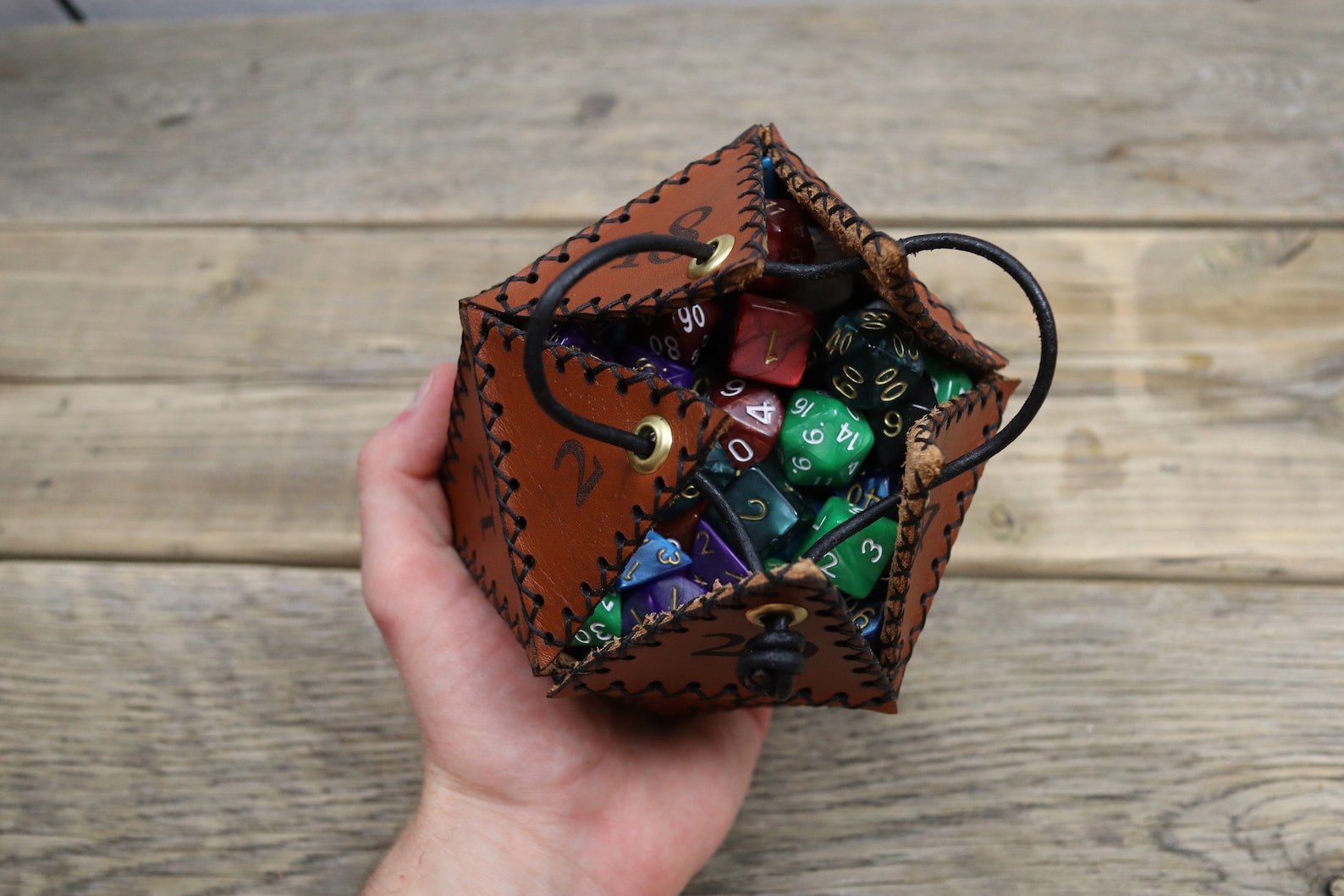 Pattern Leather D20 Dice Bag. Files to Cut by Hand or With a Etsy