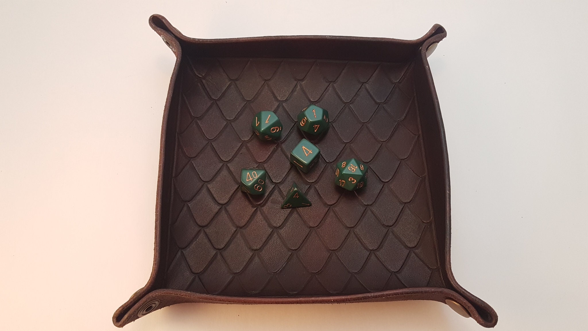 Pattern Collapsible Leather Dice Tray in Two Sizes With Etsy