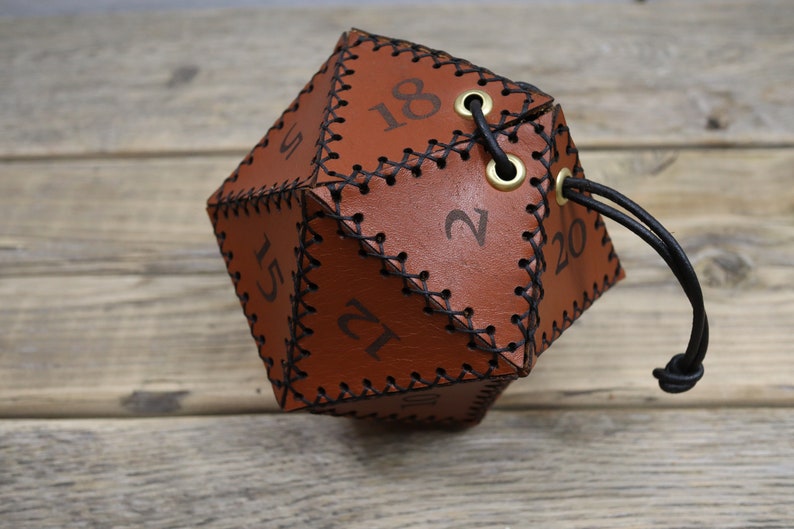 Pattern Leather D20 Dice Bag. Files to Cut by Hand or With a Etsy