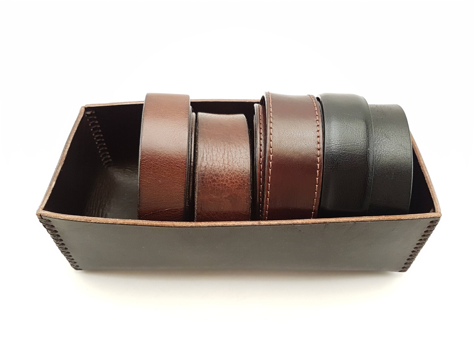 Pattern Leather Valet Trays in Three Different Sizes and Two Etsy