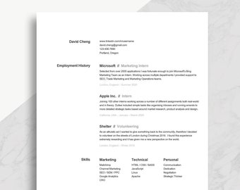 College Student Resume | ATS Friendly Resume Template + Cover Letter (Writing Advice)