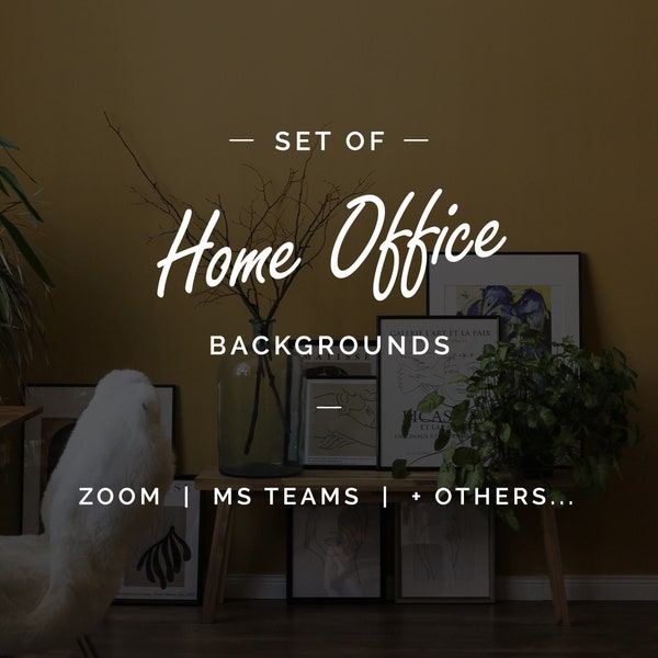 Neutral Office Zoom Background - Etsy