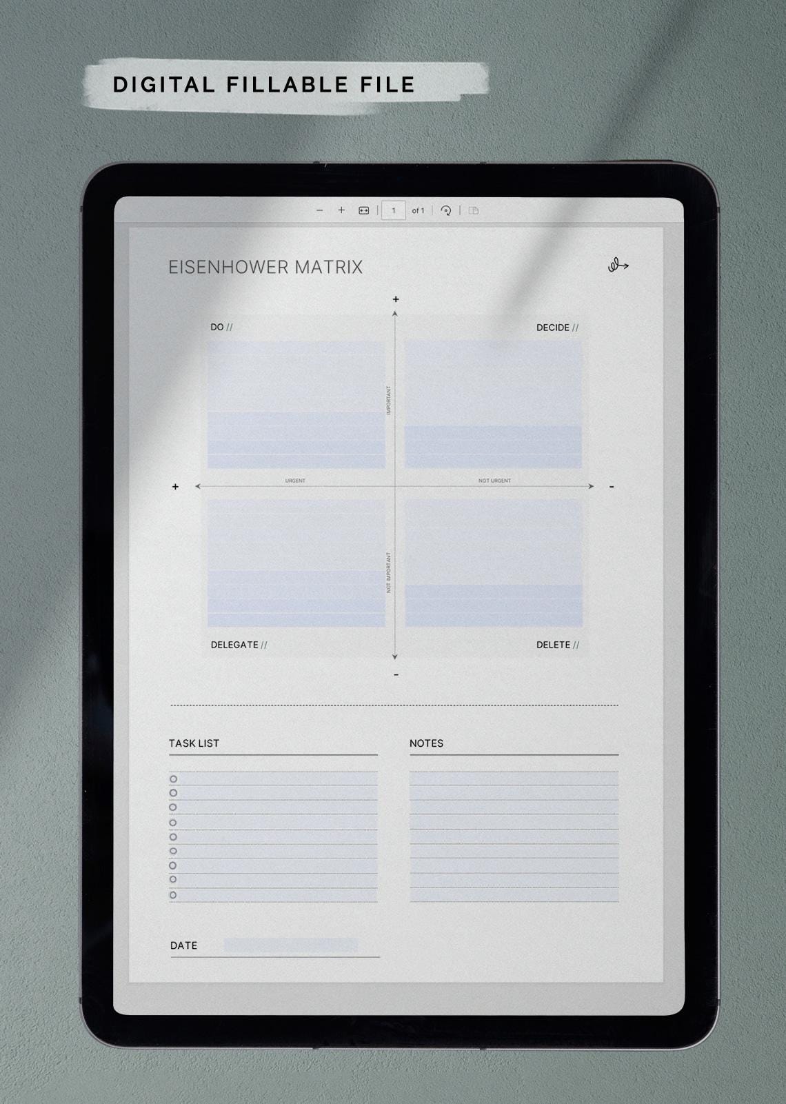 Eisenhower Matrix Printable: Priority Planner (a4/a5/letter) (fillable ...