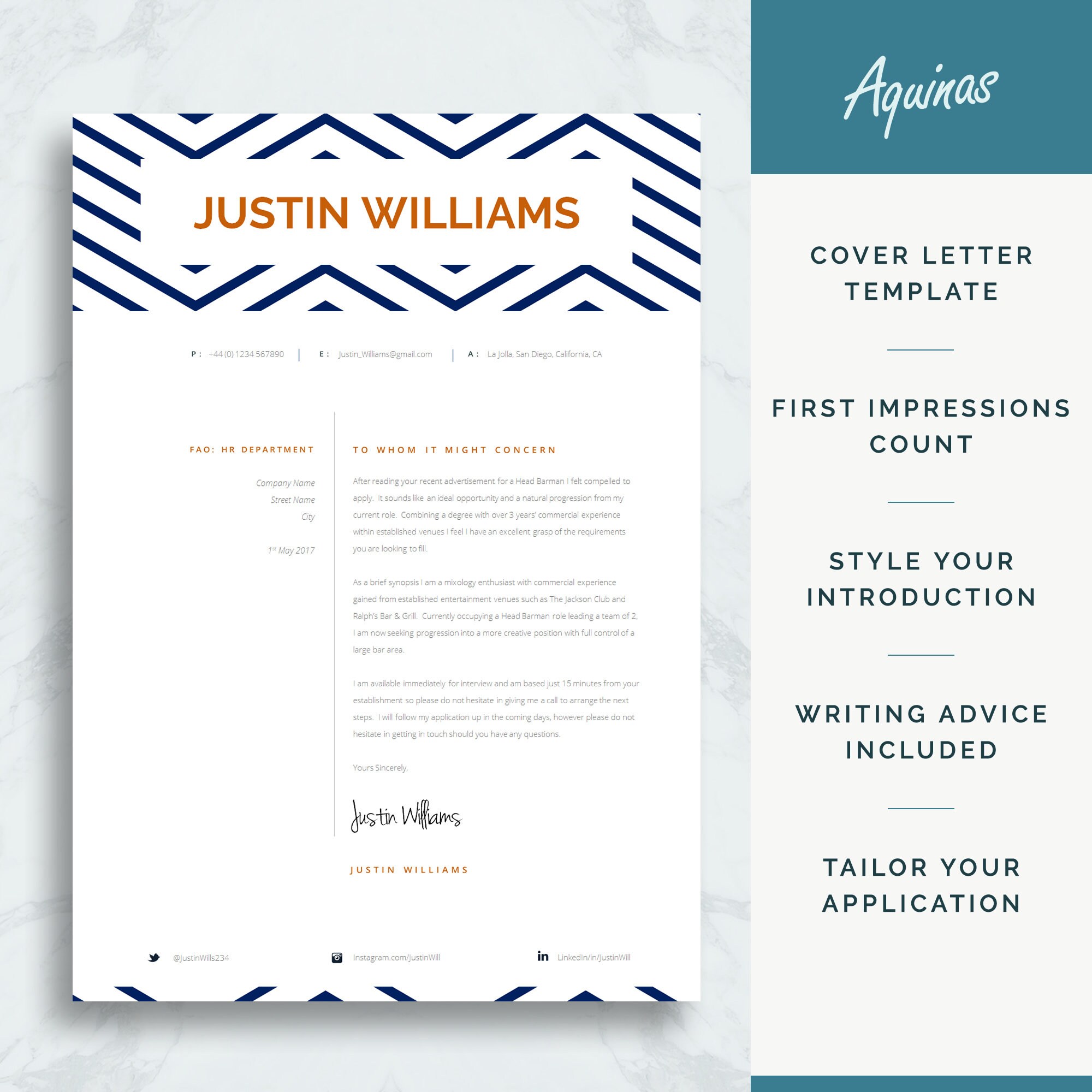 Creative Single Page Resume Template, Student Resume, Short Resume ...
