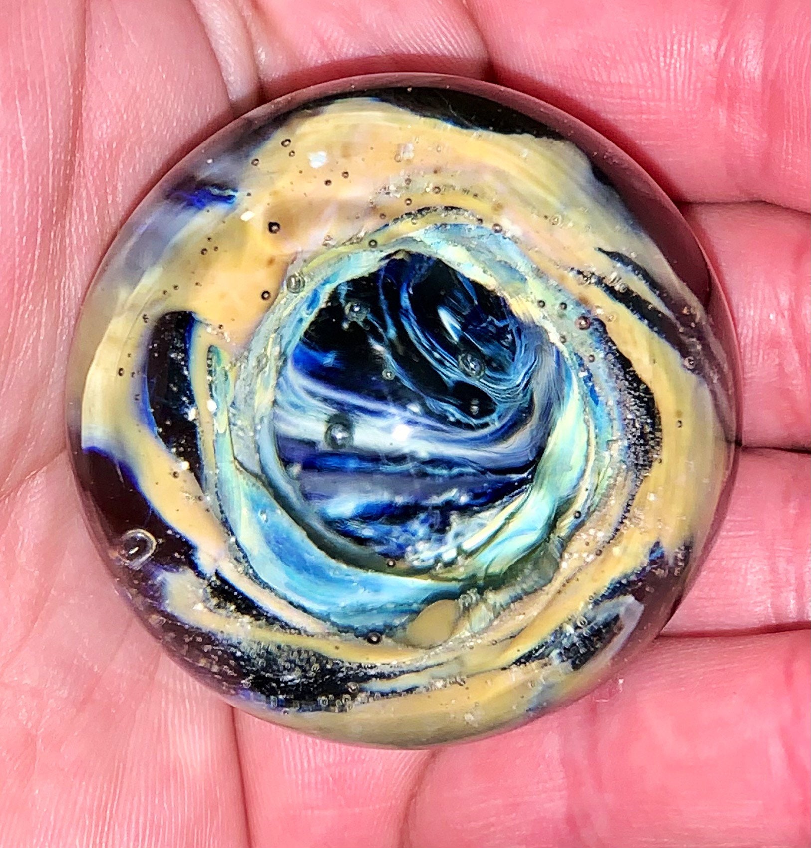 2 Custom Ash Glass Spiral Vortex Orb / Handmade Keepsake / | Etsy