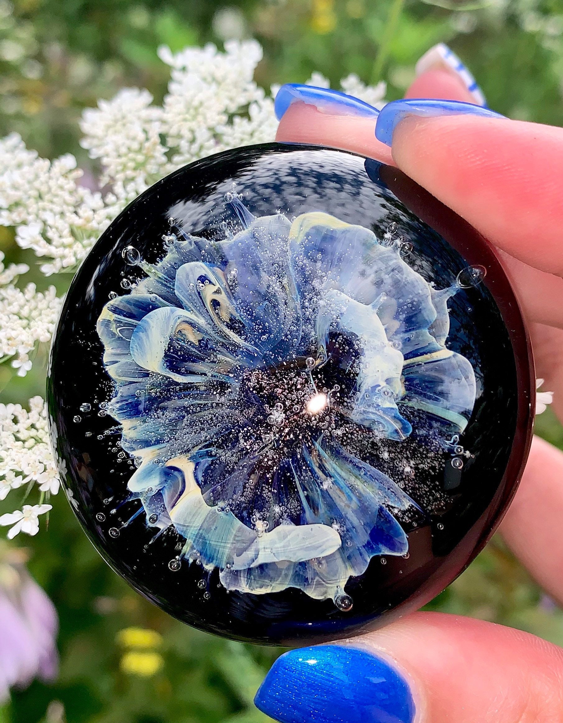 Glass Pet Cremation Flower Paperweight / Handmade Keepsake / Etsy UK