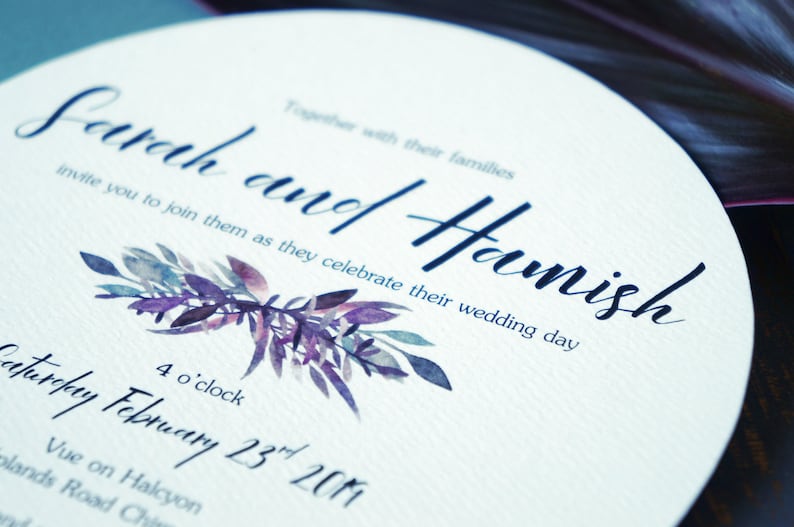 Circle Invitations Round Invitation Rustic Invitations Etsy Sweden