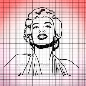 MARILYN MONROE svg,png,pdf Cut File + Graphic HTV - Norma Jeane The Blonde Bombshell for Cricut Cameo and more