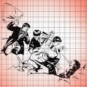THE BEATLES Pillow Fight HTV, svg,png,pdf Arquivo de corte e gráfico - John Lennon Paul McCartney George Harrison Ringo Starr Rock Band Cricut Cameo