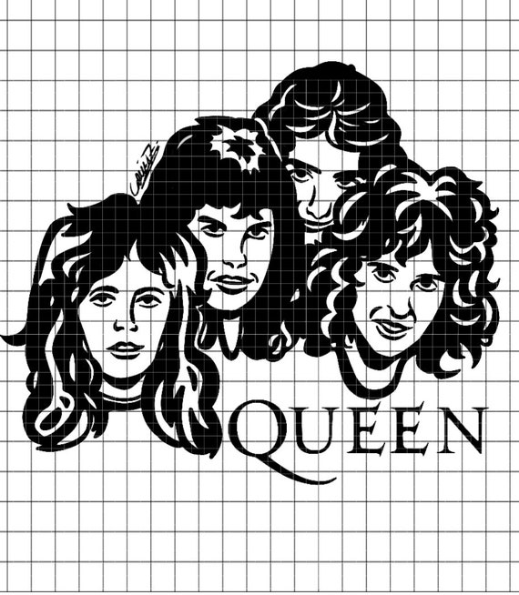 Download Queen Htv Svg Dxf Png Pdf Cut File Graphic Freddie Mercury Brian May Roger Taylor John Deacon Rock Band For Cricut Cameo