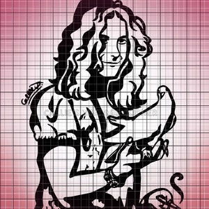LED ZEPPELIN Robert Plant - svg,png,pdf Cut File & Grafik HTV - Taube in Hand Stairway to Heaven Rock Band Cricut Cameo und mehr