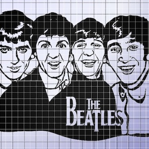 THE BEATLES HTV, svg,dxf,png,pdf Arquivo de corte e gráfico - John Lennon Paul McCartney George Harrison Ringo Starr Rock Band para Cricut Cameo