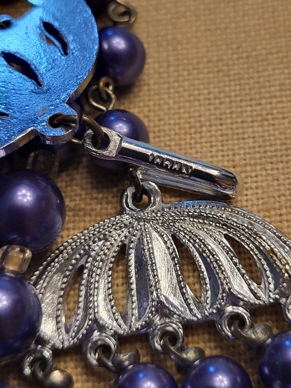 Vintage 5 Strand Pearl and Glass Bead Necklace Gem