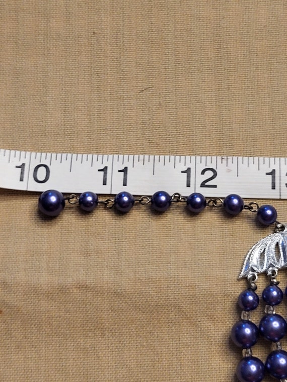 Vintage 5 Strand Pearl and Glass Bead Necklace Gem