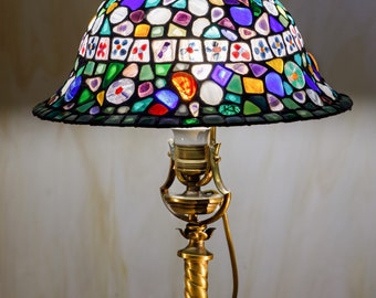 Glasmalerei-Tiffany-Lampe, Schreibtischlampe, Tischlampe, Glasmalerei-Fusion-Lampe, Nachttischlampe, Nachttischdekor, dekorative Lampe