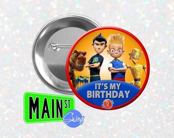 Disney inspiriert treffen den Robinsons Stil - Geburtstag Button - anpassbare 3-Zoll-Knopf