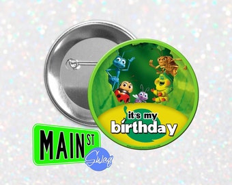 Pixar Inspired A Bugs Life Style - Birthday Button - Customizable 3 inch Button