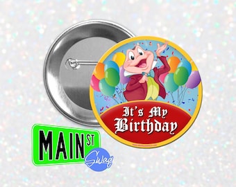 Disney inspiró Mr. Toads Wild Ride Style - Botón de cumpleaños - Botón personalizable de 3 pulgadas
