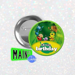 Pixar Inspired A Bugs Life Style - Birthday Button - Customizable 3 inch Button
