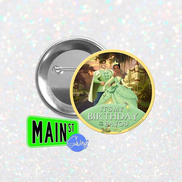 Disney Inspired The Princess and the Frog Style - Birthday Button - Customizable 3 inch Button