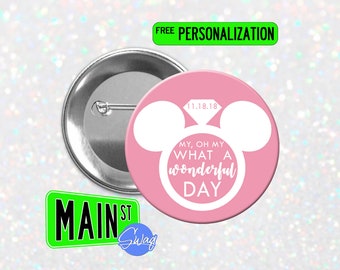 Anel de cabeça de Mickey para casamento e noivado inspirado na Disney – botões, chaveiros, ímãs