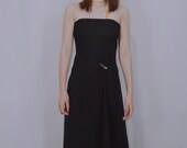 Reborn One of A kind 100 Upcycled materials ribbed dress with a safety pin