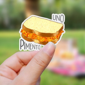 Pimento Käsesandwich "Uno Pimento" Sticker | Lustiger Südländer Aufkleber für Tumbler, Planer, Laptop