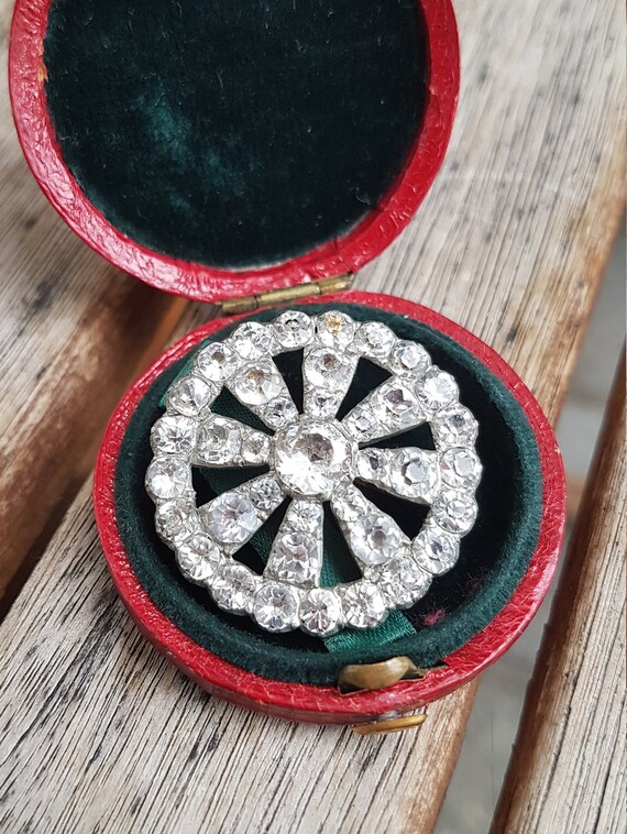 Antique Georgian Silver Paste Button