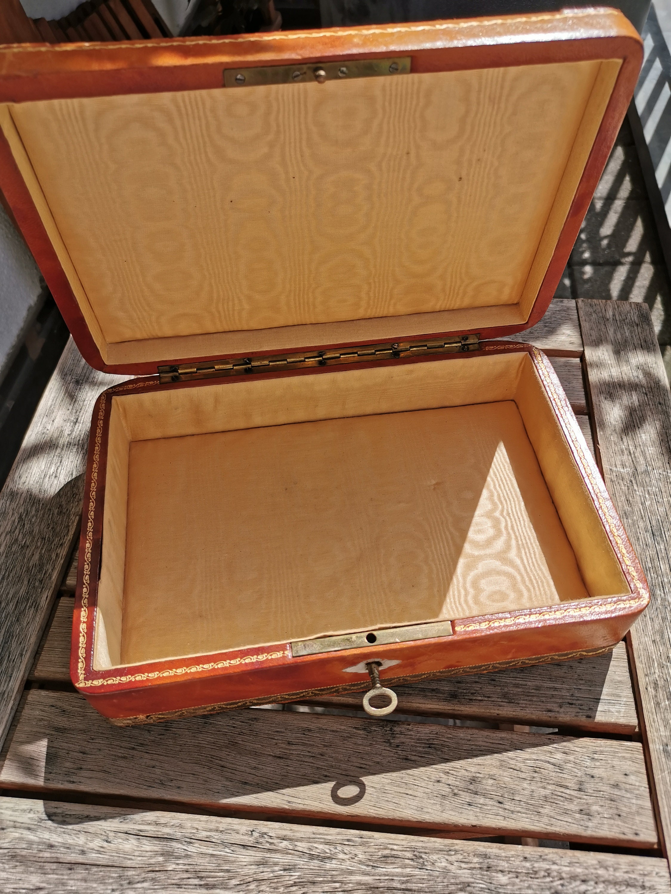 Victorian Antique Leather Jewelry Box Etsy