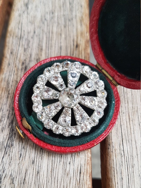 Antique Georgian Silver Paste Button