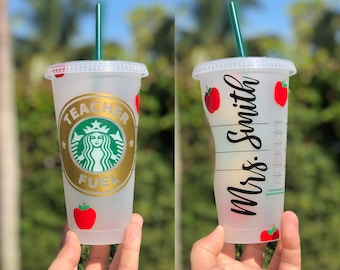 Teacher Gift Customized Reusable Starbucks Venti Cup! Teacher appreciation