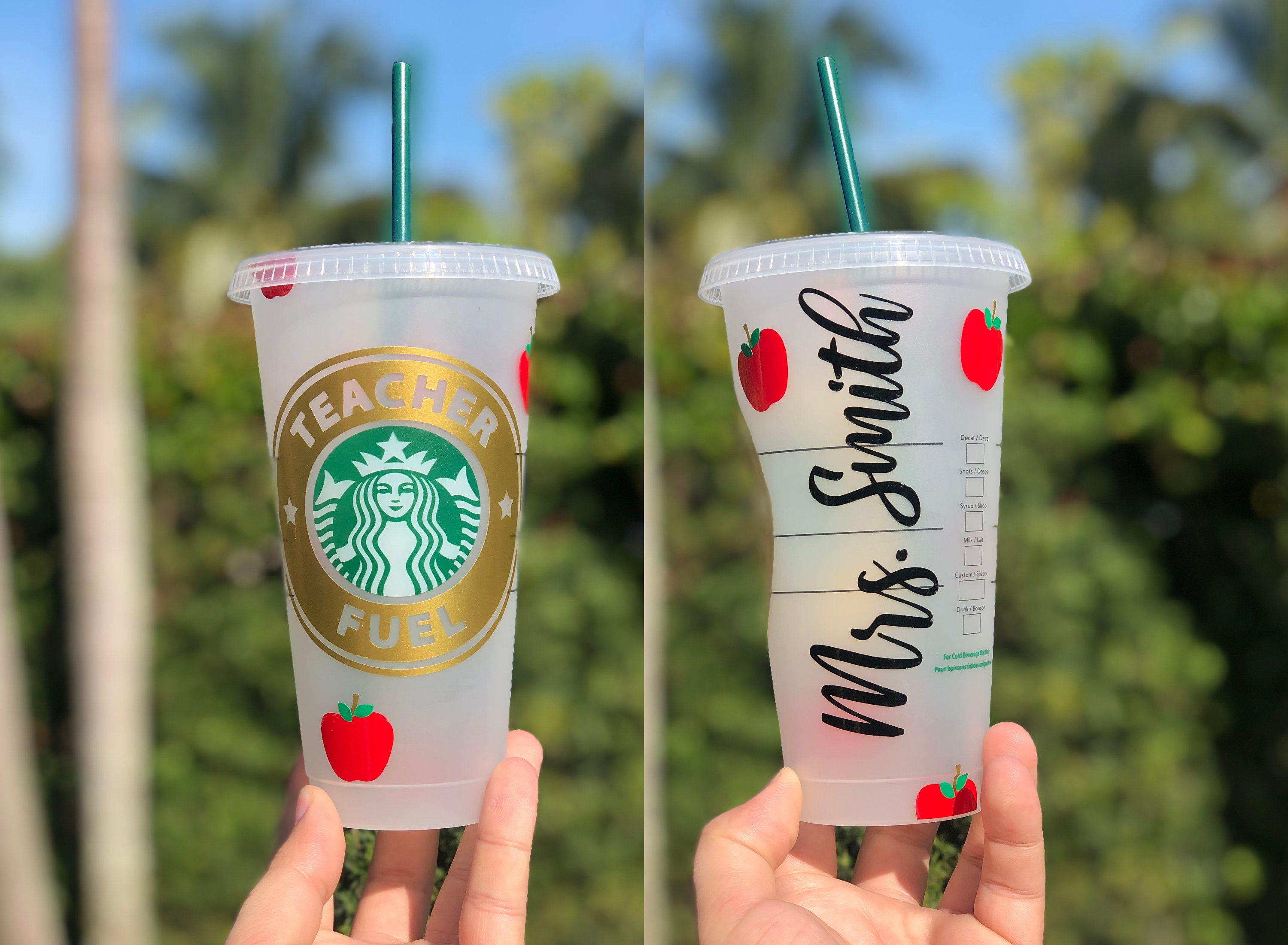 Teacher Gift Customized Reusable Starbucks Venti Cup Teacher