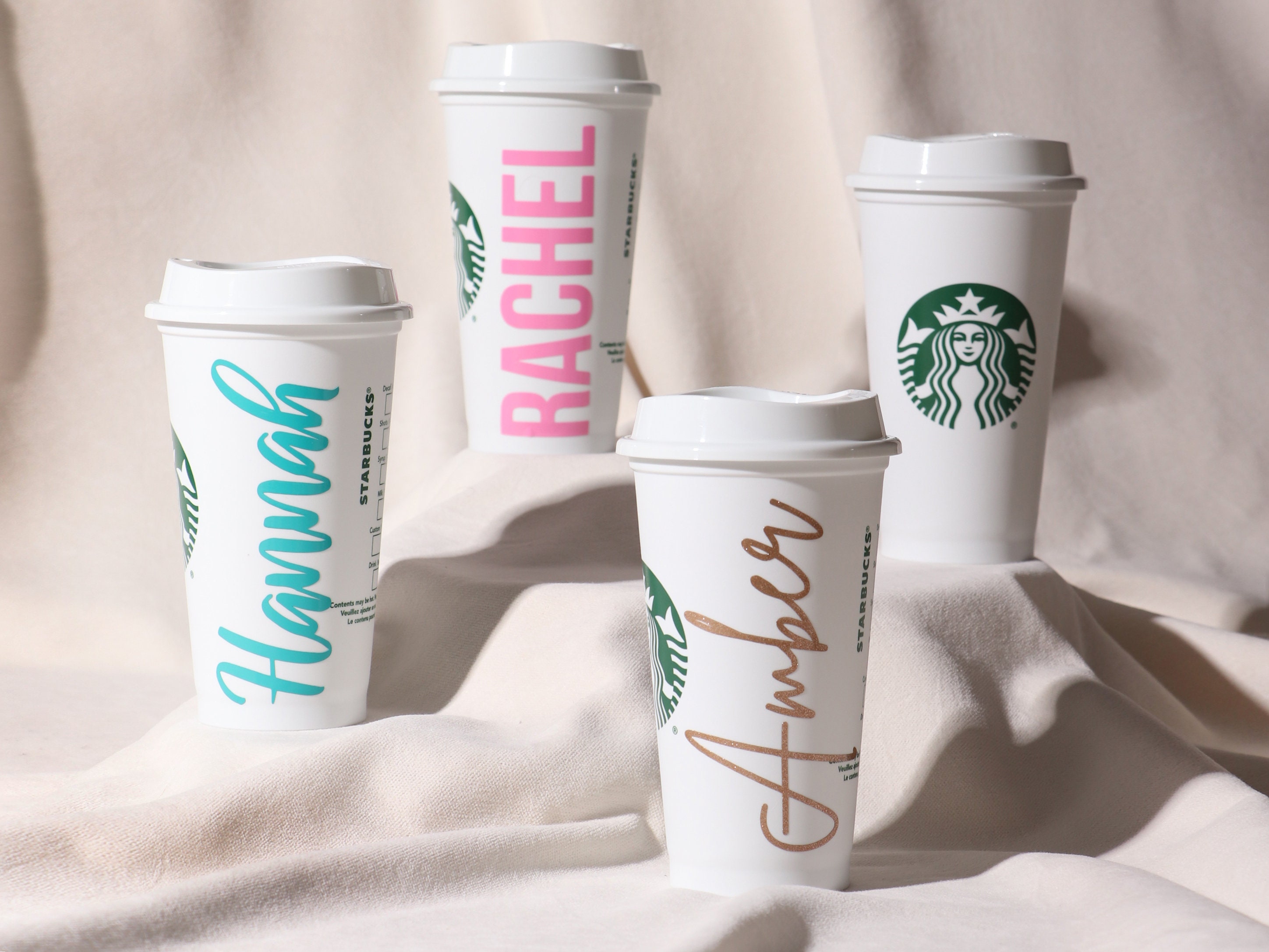 Starbucks Reusable Travel Cup to Go Coffee Cup (Grande 16 Oz) 5 Pack